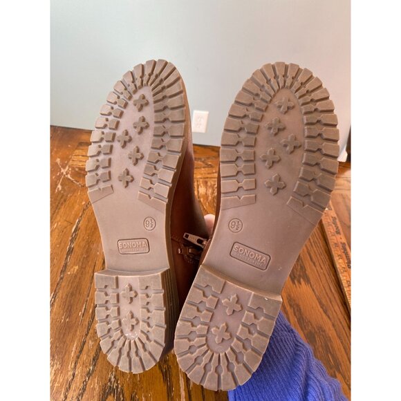 Sonoma Women 9.5 Cilantro Boot in Cognac Faux Leather Bootie WORN ONCE - Picture 5 of 5